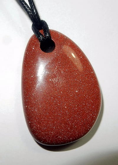 Goudsteen Rood geboorde Hanger