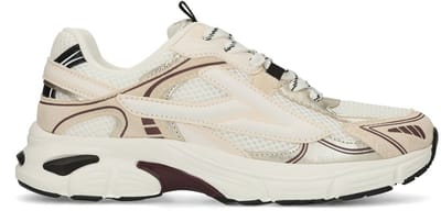 Sacha - Dames - Witte sneakers met zwarte details - Maat 36
