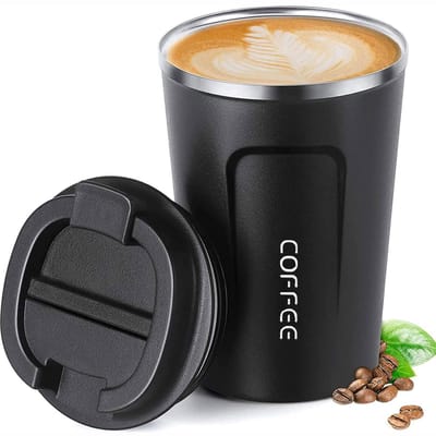 Ynkkvre - Koffiebeker To Go - Thermosbeker - RVS Koffiebeker - Travel Mug - 6-8 uur Warm - 100% Lekdicht - 510ml Capaciteit - Auto Cup Holder