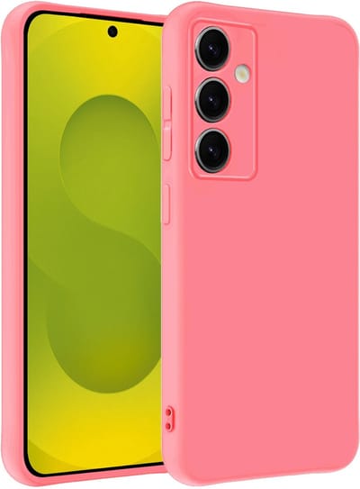 Hoesje - Geschikt voor Samsung Galaxy S25 - Sterk & Shockproof - Hoes Cover - Siliconen Case - Telefoonhoesjes - Licht Roze