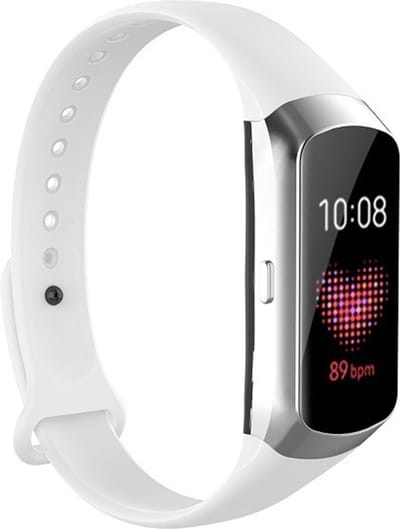 By Qubix - Compatible Samsung bandje - Siliconen bandje - Wit - Geschikt voor Samsung Galaxy Fit