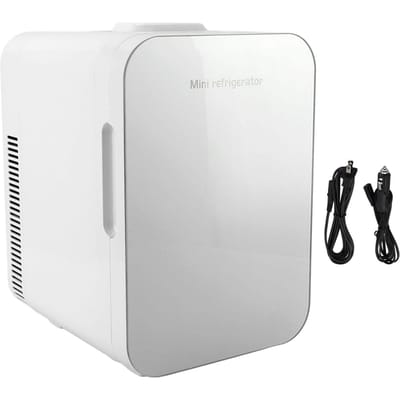 Mini Slaapzaal Auto Koelkast 10L Verwarmen Dubbel Gebruik Slaapzaal Compacte Vriezer voor Thuis Woonkamer US Stekker L white