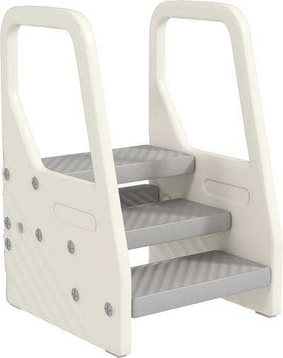 AIYAPLAY Kinder Opstapkrukje Kunststof 43L x 42B x 65,5H cm Grijs