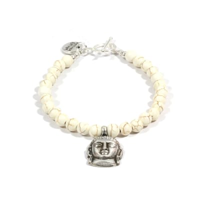 Heaven Eleven - Howlite 925 Zilver boeddha