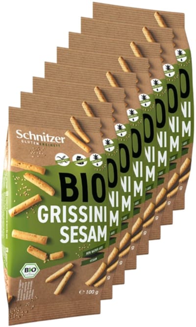 Schnitzer | Grissini Sesam | 8 stuks | 8 x 100 gram