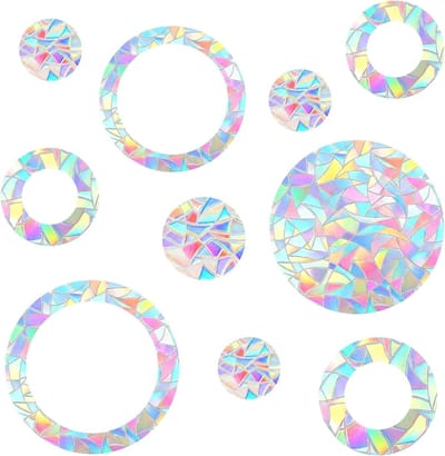 Kleurrijke Prisma Raamstickers, 64 Stuks, PVC Zonvanger, Regenboog Raamdecoratie voor Woonkamer, Slaapkamer en Deur