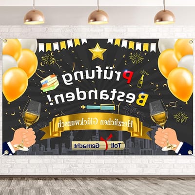Afstudeerdecoratie 2025 - 180 x 110 cm Stoffen Banner voor Prom Party en Fotografie Achtergrond voor Studenten Bachelor Master Doctor