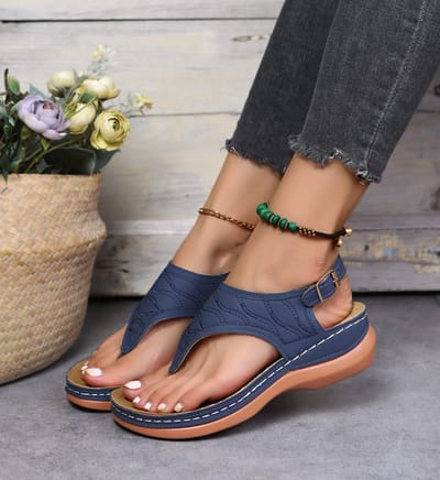 Zomer Dames Band Sandalen Dames Flats Open Teen Effen Casual Schoenen Rome Wedges Thong Sandalen Sexy Dames Schoenen 37 gray