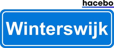 Hacebo - Plaatsnaam Sticker - 29x10 CM - Winterswijk sticker - Verkeersborden sticker - grappige cadeaus - Winterswijk