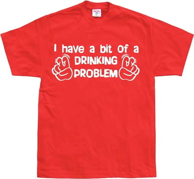 Hybris Ik heb een Bit -drinkprobleem (rood)
