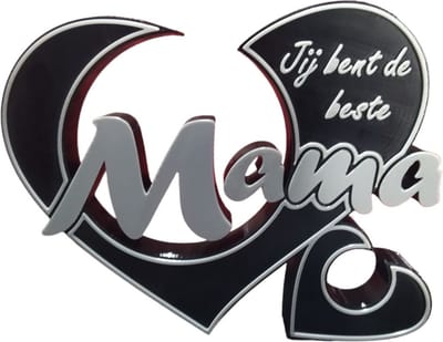 " Uniek Moederdag of verjaardag cadeau 3D-Geprint Hartje voor de Mama"