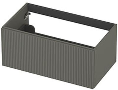 INK - Onderkast 1L Gelakt Gefreesd Tbv Greep - 800x450x350 Mm - Mat Beton Groen