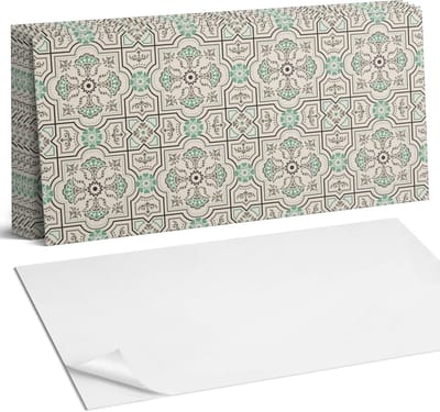 Coloray Plaktegels - Patroon met geometrische motieven Wandtegel Zelfklevend - 60 cm x 30 cm - Beige Plaktegels - 6 stuks - Rechthoek PVC Tegels - Plaktegels Keuken - Zelfklevende Vloertegels Badkamer - Vinyl Tegels - Zelfklevende Wandtegels