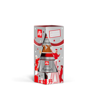 illy kerstboom gemalen koffie Arabica Selection Brazil en Guatemala - 125 gram - kerst
