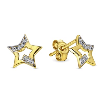Juwelier Emo - Ster Oorstekers Goud – 14 Karaat - Diameter 8.5 MM