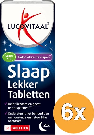 6x Lucovitaal Slaap Lekker (30 Tabletten)