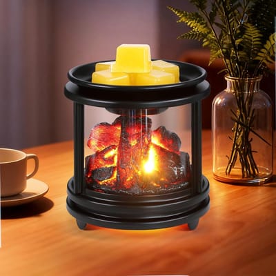 Elektrische Geur Lamp voor Was met Draagbare Vlam, 3-in-1 Aroma Lamp voor Kaarsen en Essentiële Olie, Perfect voor Thuis, Kantoor en Cadeaus