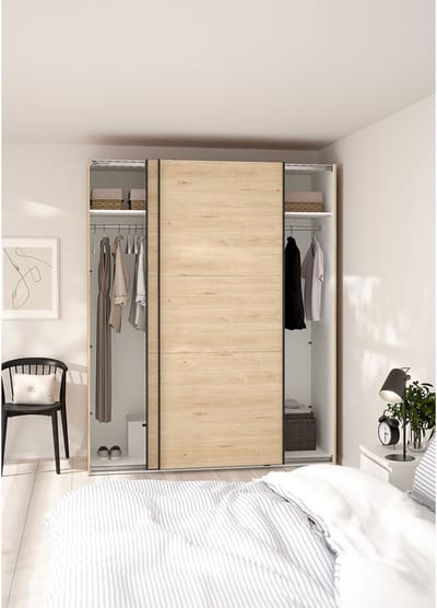 Como schuifdeurkast 2 deuren 180x220cm eikdecor.