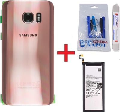 Achterkant + Batterij Geschikt voor Samsung Galaxy S7 Edge – Premium – Roze Goud