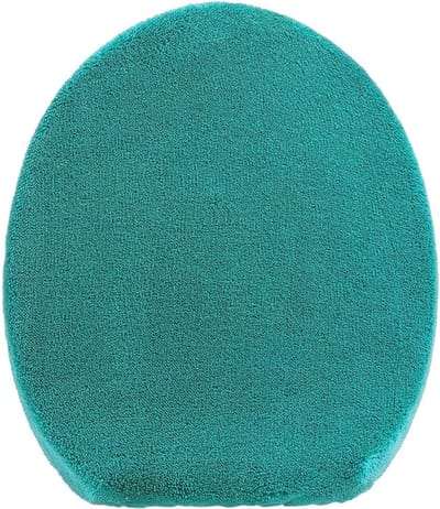 Toiletdekselhoes Microvezel - Zachte Zitting - Badkamer Comfort - Elastische Pasvorm - Past Meeste Toiletten - Blauwgroen