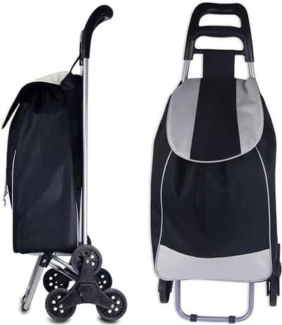 Boodschappentrolley - 3 wielen - 35 liter volume - 50 kg belastbaarheid - ideale trolley voor boodschappen - familie-uitstapjes - beschermende transporttas