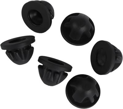 Set van 6 Zwarte Rubberen Motorkap Grommets voor Motorkap Isolatie en Bevestiging