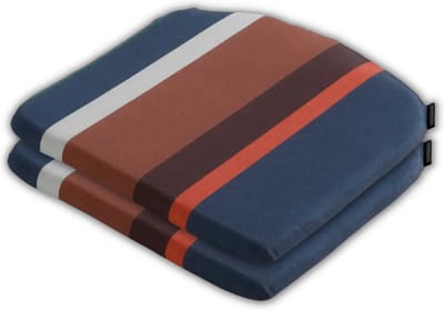 Madison - Zitkussen - Universeel - 2 stk. - 46x48 cm - Stripe Blue - Stapelstoel - Blauw