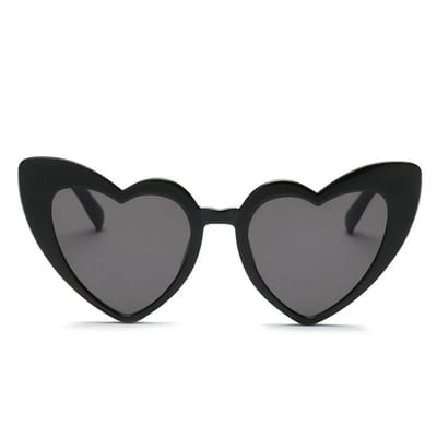 WiseGoods Premium UV400 Hartvormige Zonnebril Dames – Retro Cat Eye Bril - Fashion Accessoire - Vintage Zonnebrillen Vrouw - Zwart