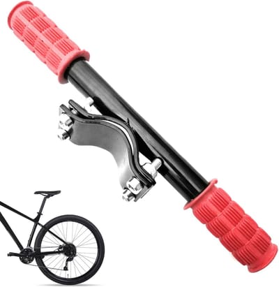 Fietszitje Achterhandvat - Kinderzitje Accessoire - Veilig Fietsen - Verstelbare Bevestiging - 23cm Lengte - Zwart
