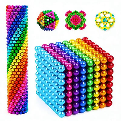 Kraftverdia® 3mm 512-delige 3D Bouwpakket - Bouwstenen Set voor Kinderen en Volwassenen - Educatief Montage Speelgoed - 3D Puzzel Modelbouw - Creatief Cadeau voor Verjaardag en Kerst