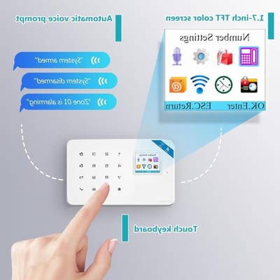 Smart Alarmsysteem - Beveiligingssysteem Huis - Huisbeveiliging - 4G GSM Connectiviteit - 25 x 15 x 15 cm - Wit