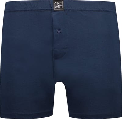 Gino Santi Klassieke navy blauwe boxershort 100% katoen Maat M