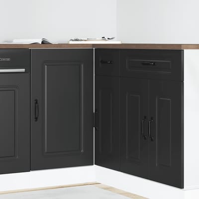 vidaXL - Onderkast - "Kalmar" - Zwart - Bewerkt - Hout