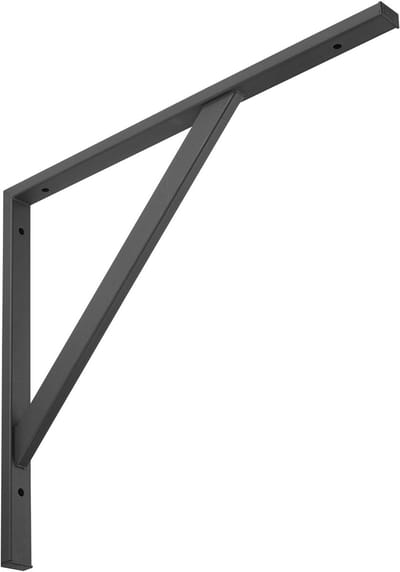 SOTECH beugel voor zwaar gebruik 495 x 415 mm zwart draagvermogen 75 kg beugel voor zwaar gebruik stalen legbordbeugel muurbeugel muurbeugel