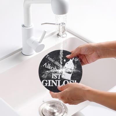 Dailygoods- Onderzetters Gin - 12 Onderzetters voor Glazen - Onderzetters met Houder - Onderzetters Vilt - Grappige Onderzetters - Hoogwaardige Print - Drankonderzetters