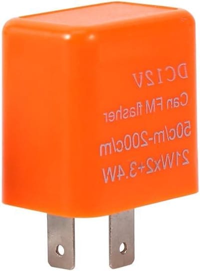 Knipperlicht Relais - Flasher Relay Motor - Motor Verlichting - Snelheid Instelbaar - 2-pin - Oranje