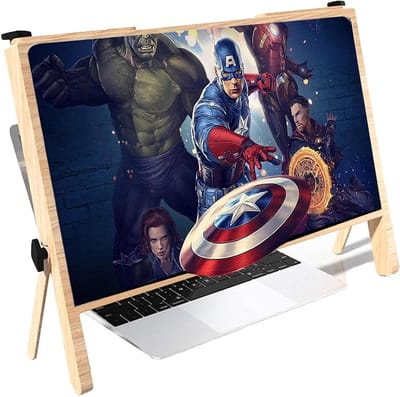 Schermvergroter Laptop - Vergrootglas Beeldscherm - Comfortabel Kijken - 3D HD Beeld - 21 inch - Lichtbruin