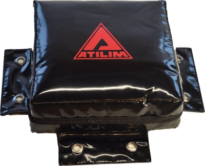 ATILIM FightersGear Bisonyl - Wall Fitness Strike Focus Punch Portable Target Training Foam Muay Thai Kick Box MMA Wing Chun Muur Pad Bag - Black Zwart