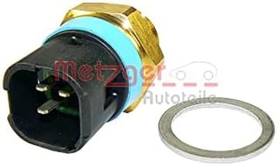 Temperatuurschakelaar Ventilator - Koelventilator Schakelaar - Motorkoeling Regelen - Met Afdichting - M22x1.5 - Zwart