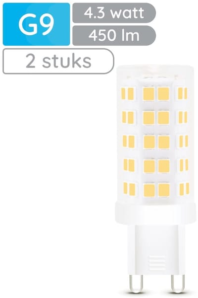 Modee LED Lamp G9 - 4.3W 6000K 450 LM 230V - LED Lamp insteek - Daglicht Wit - 2 stuks
