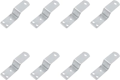 8 Stuks Z-vormige Deurbarricade Beugels, 18mm Hoog, Stevige Metalen Beugels voor Deurbeveiliging, Garages, Schuren en Poorten