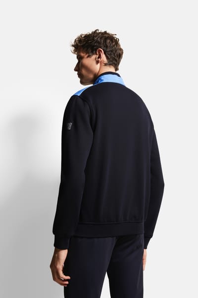 Bugatti Herren Sweatjack met kruissteek