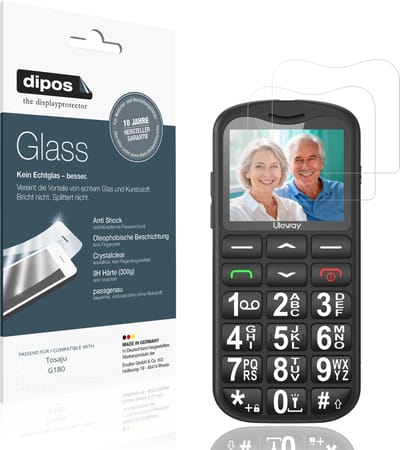 dipos – 2x Pantserfolie geschikt voor Tosaju G180 | 9H Screenprotector