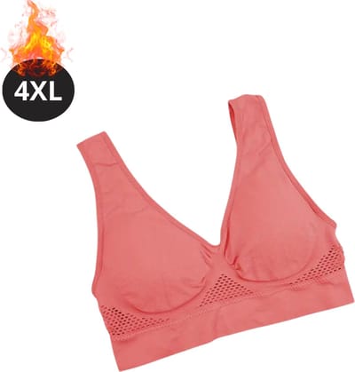 Bovista BH Zonder Beugel - Zonder Bandjes - Push-up Bh's - Comfort Beha - Comfortabel - Sterk - Dames - Plus Size - Abrikoos - Maat 4XL