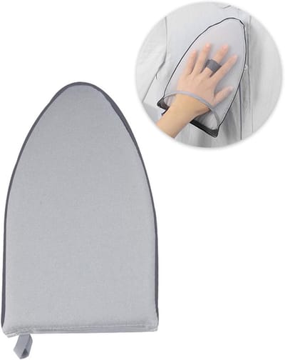 Strijkmat - Strijkplank - IJzergaas mat - Tafelstrijkplank - Handheld Strijkplank - Stoomstrijkijzer Matje - Hittebestendige beschermdoek voor strijken - Compacte mat - Mini Strijkplank - Kleding bescherming - 25*15cm - Grijs - Spons