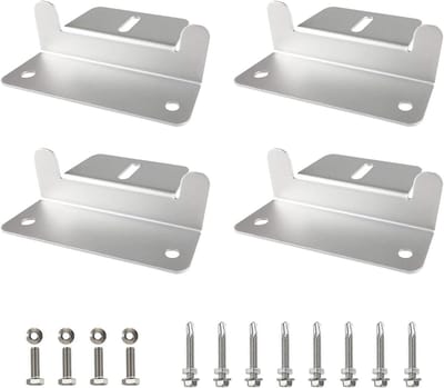 Montagebeugels Zonnepaneel - Paneelhouders - Dak Installatie - Lichtgewicht Aluminium - 4 Stuks - Zilver