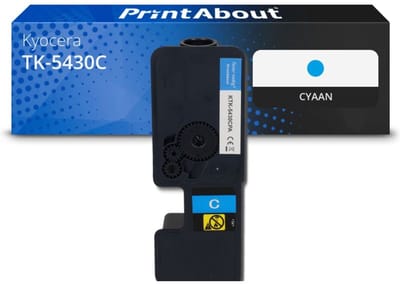 PrintAbout huismerk Toner TK-5430C Cyaan Geschikt voor Kyocera
