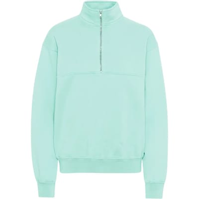 Sweatshirt 1/4 rits Colorful Standard Organic light aqua