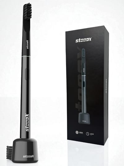 Stooox - X1 - Sonische Tandenborstel - Black Edition - Zwart - Elektrische Tandenborstel - Design - Aluminium