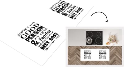 Keukenloper - Loper keuken - Quotes - Boss - Werk - 120x50 cm - Keukenloper vinyl